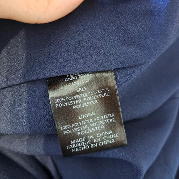 Adelyn Rae navy blue lace romper. Size Medium. Cut out back. - Picture 9 of 9